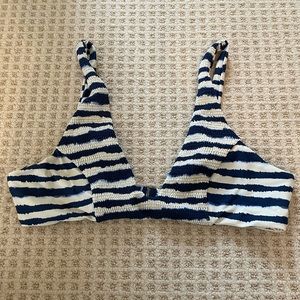 Tori Praver striped touched bikini top